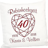 Kissen - Rubinhochzeit