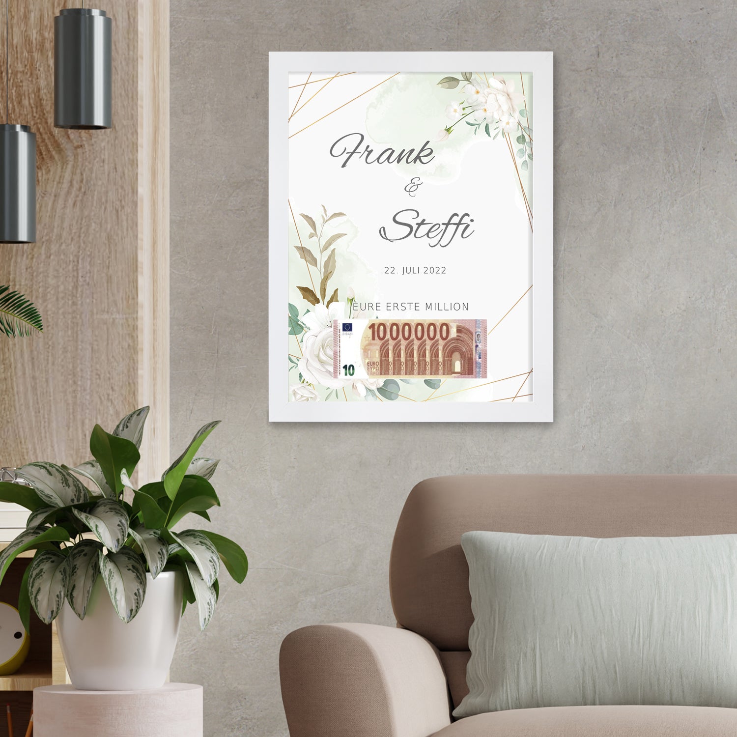 Geldgeschenk zur Hochzeit - Eure erste Million