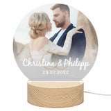 Foto - LED-Leuchte zur Hochzeit Holz