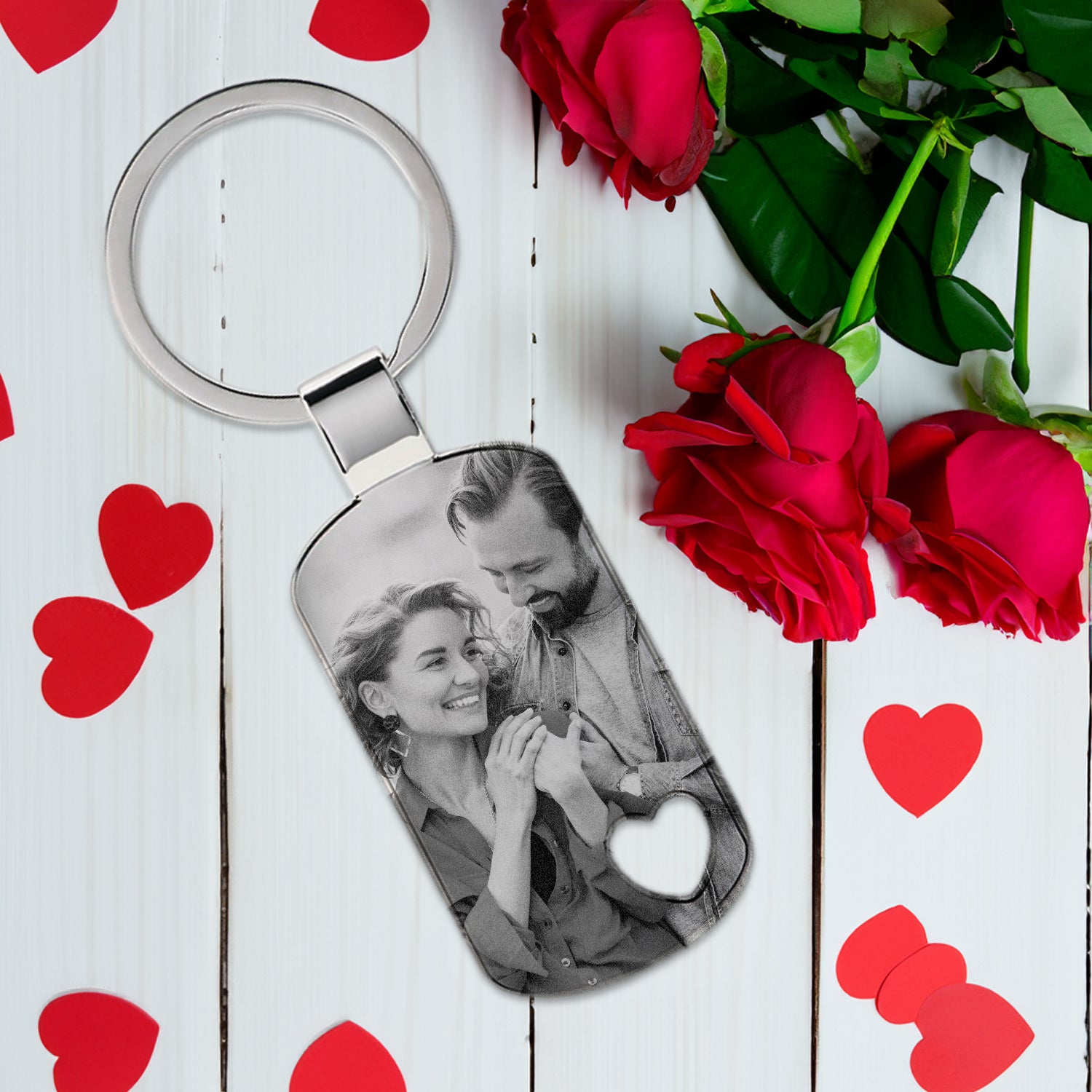 Schlüsselanhänger mit Fotogravur