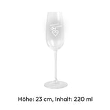 personlisiertes Sektglas Set zur Perlenhochzeit
