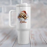 Thermobecher mit Griff und Faultier Design Faultier Weihnachten