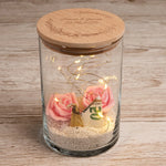 Personalisiertes Vorratsglas mit Holzdeckel zur Hochzeit