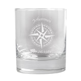 Whiskyglas - Kompass mit Personalisierung