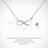 Halskette Unendlichkeit 925er Silber mit Kristall