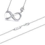 Halskette Unendlichkeit 925er Silber mit Kristall