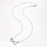 Halskette Unendlichkeit 925er Silber mit Kristall