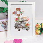 Geldgeschenk zur Hochzeit - Hochzeitsauto Auto silber Ohne 21,0 x 29,7cm