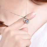 Herzkette - Steinchen in der Mitte