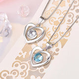 Herzkette - Steinchen in der Mitte