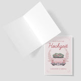 Grußkarte zur Hochzeit - Hochzeitsauto