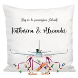 Kissen zur Hochzeit - Flugzeug