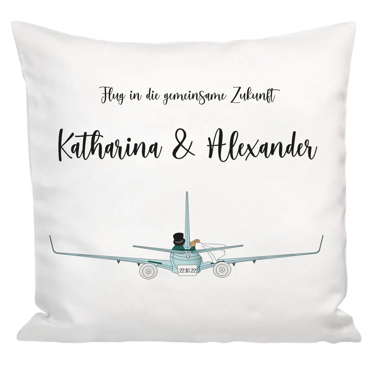 Kissen zur Hochzeit - Flugzeug
