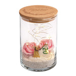 Personalisiertes Vorratsglas mit Holzdeckel zur Hochzeit