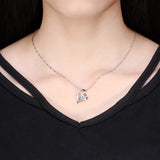 Halskette mit Herz und Strass Steinchen