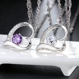 Halskette mit Herz und Strass Steinchen