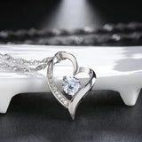 Halskette mit Herz und Strass Steinchen