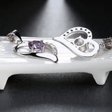 Halskette mit Herz und Strass Steinchen