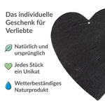 Schieferherz - Diamanthochzeit mit Personalisierung