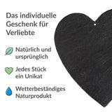 Schieferherz - Diamanthochzeit mit Personalisierung