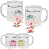 Tassen Set - Hochzeitsauto
