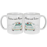 Tassen Set - Hochzeitsauto