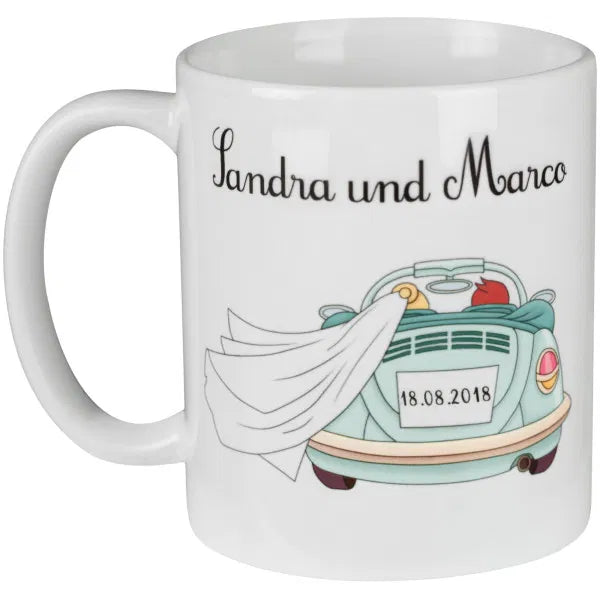 Tassen Set - Hochzeitsauto