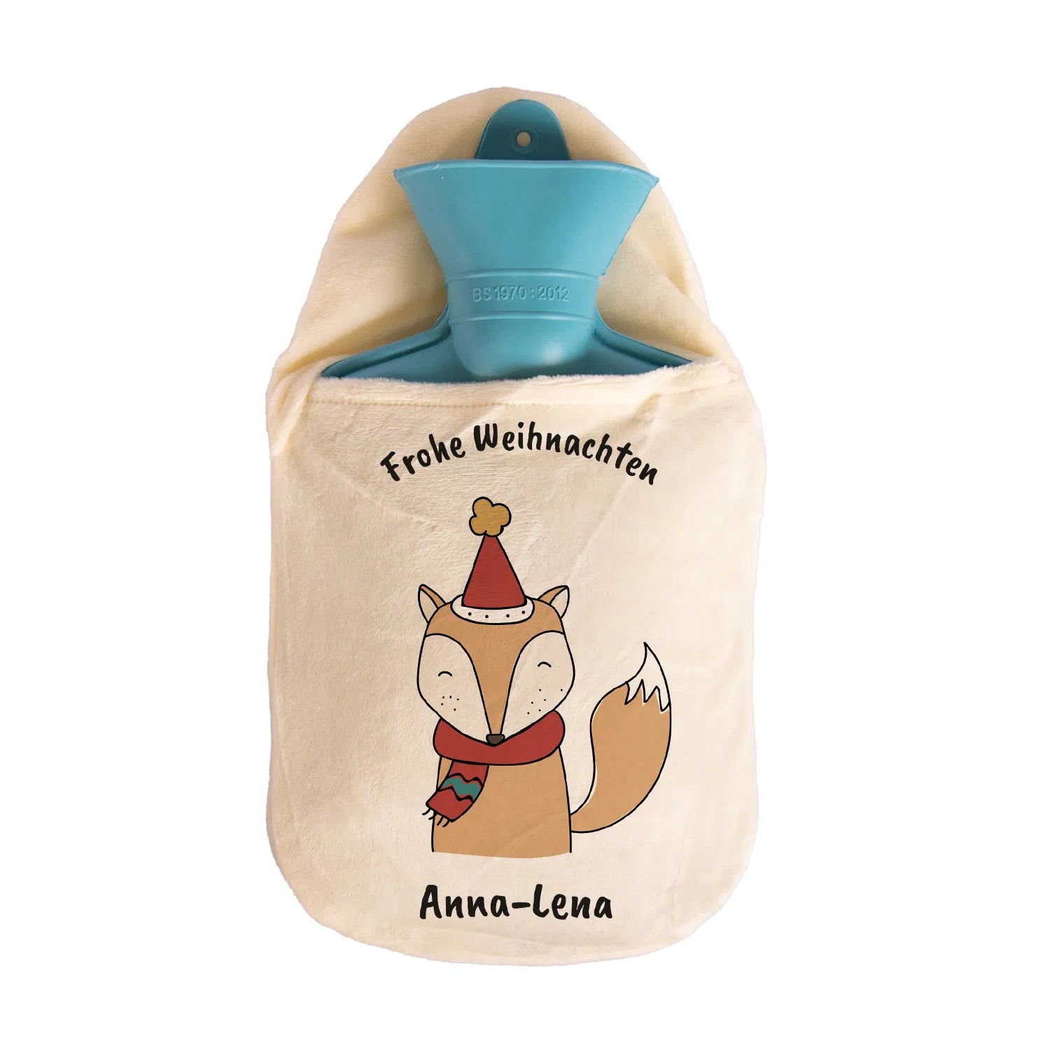 Wärmflasche mit Weihnachtsmotiven