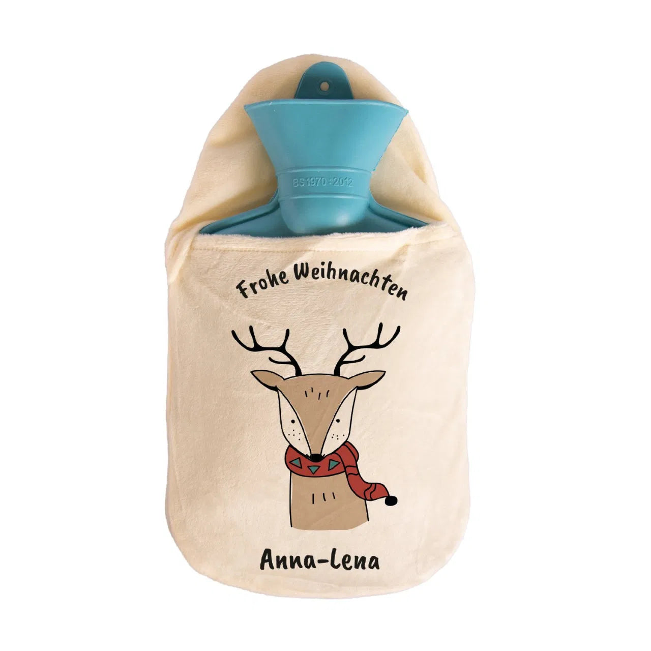 Wärmflasche mit Weihnachtsmotiven