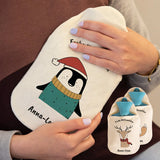 Wärmflasche mit Weihnachtsmotiven