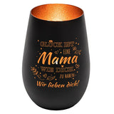Windlicht für Mama Schwarz matt bronze