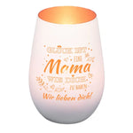 Windlicht für Mama Weiss matt bronze
