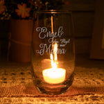 Leonardo-Windlicht "Engel ohne Flügel nennt man Mama" mit Personalisierung