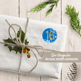 Adventskalender Aufkleber - Klassisch Blau