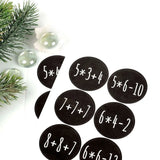 Adventskalender Aufkleber - Rechenaufgaben