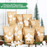 Adventskalender zum Befüllen – Waldtiere weiß
