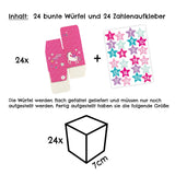 Adventskalender zum Befüllen - Einhorn Würfel