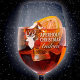 Weihnachtliches Cocktailglas mit Wunschname