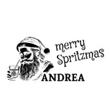 Weihnachtliches Cocktailglas mit Wunschname