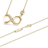 Halskette Unendlichkeit 925er Silber mit Kristall