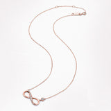 Halskette Unendlichkeit 925er Silber mit Kristall