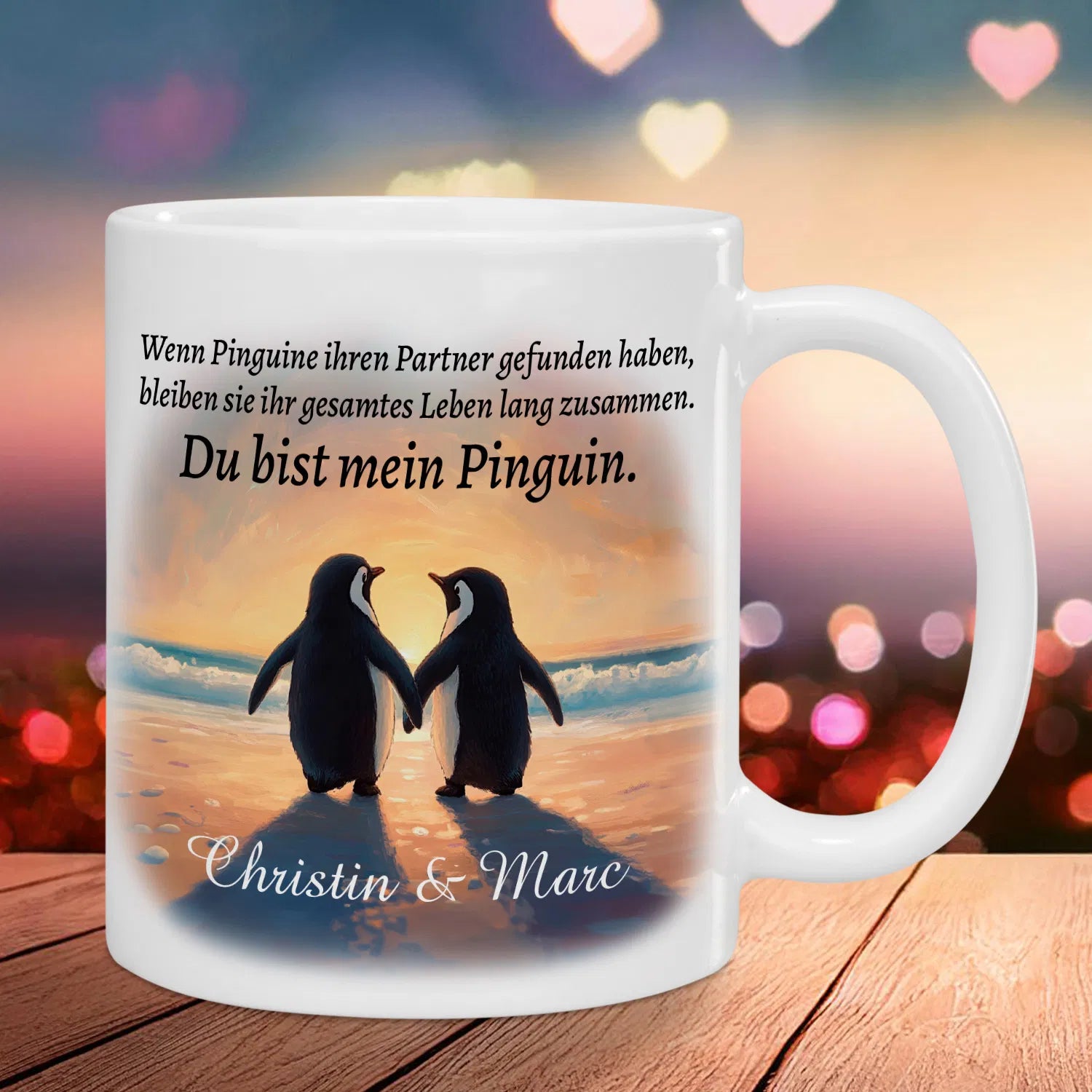 Tasse - Du bist mein Pinguin romantisches Geschenk für deine Freundin zu Weihnachten oder zum Valentinstag