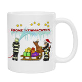 Weihnachts-Tasse für Feuerwehr und Einsatzkräfte (mit Wunschname)
