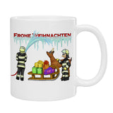 Weihnachts-Tasse für Feuerwehr und Einsatzkräfte (mit Wunschname)