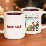 Weihnachts-Tasse für Feuerwehr und Einsatzkräfte (mit Wunschname)