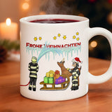 Weihnachts-Tasse für Feuerwehr und Einsatzkräfte (mit Wunschname)