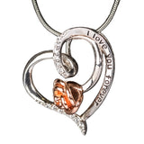 Halskette -  Herz mit Rose