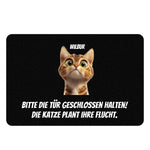 Fußmatte Katzen planen Flucht