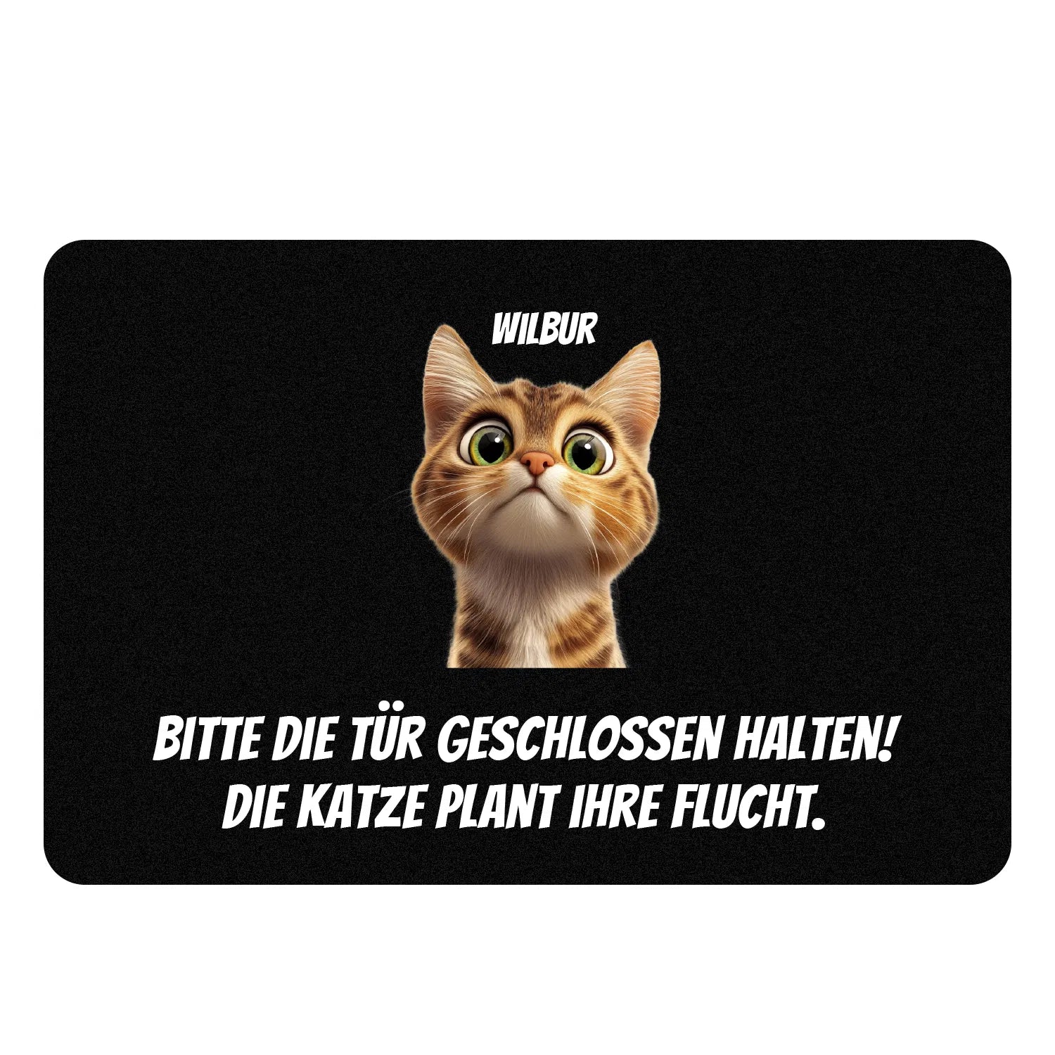 Fußmatte Katzen planen Flucht
