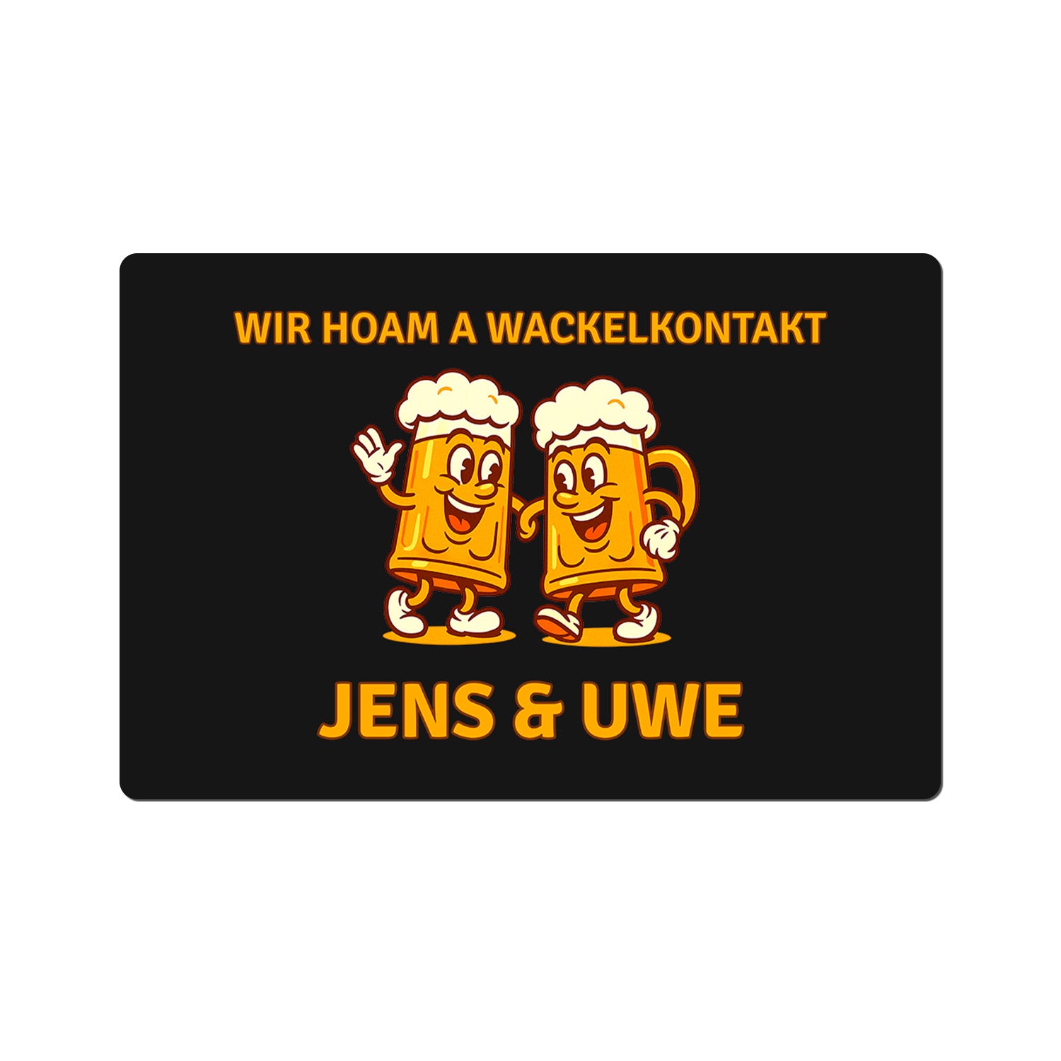 Fußmatte Wackelkontakt mit Personalisierung